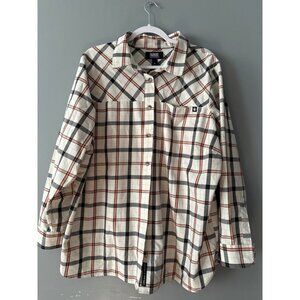 Alaskan Hardgear Womens 2X Plaid Flannel Button Down Long Sleeve Outdoor utility